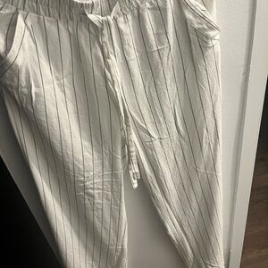 White Striped Men's Pants